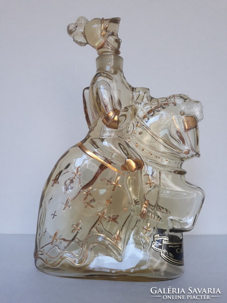 Knight on horseback, figural Armagnac glass