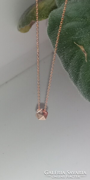 Silver necklace with geometric pendant