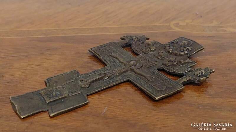 Caa xviii.-Xix: century bronze cross Orthodox bronze cross