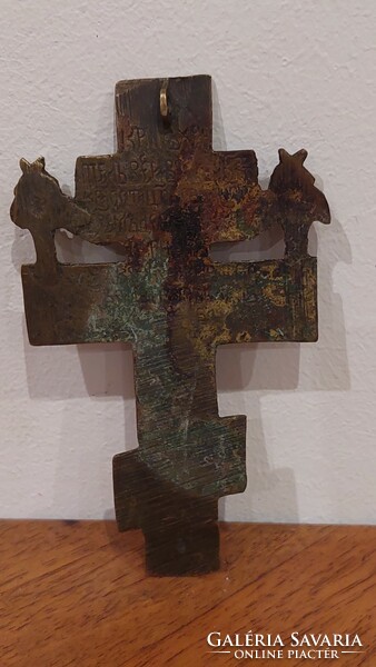 Caa XVIII.-XIX: Századi bronz kereszt Ortodox bronz kereszt