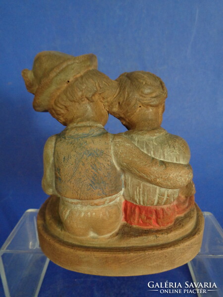 Careful ceramics, a pair of figurines