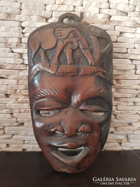 Authentic, original handmade African mask, wood, for wall