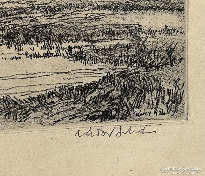 István Zádor (1882-1963) Boom well in the wilderness (etching) /invoice provided/