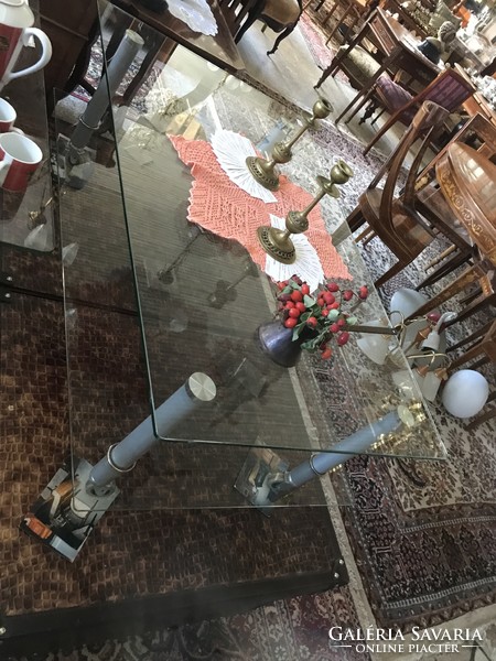 Üveg asztal ESG üveg teteje forgatható