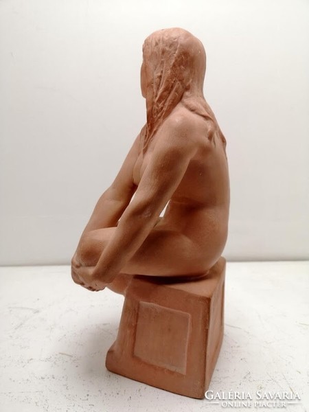 Női akt terrakotta szobor , Kelemen szobrászművész alkotása, 1973 - 271