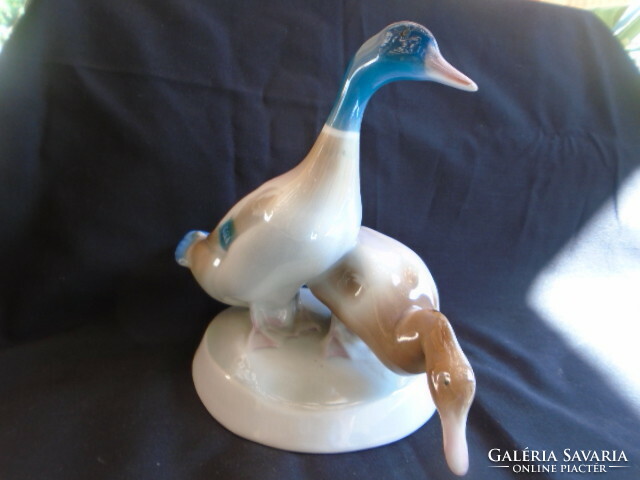 Zsolnay porcelain geese in rarest colors