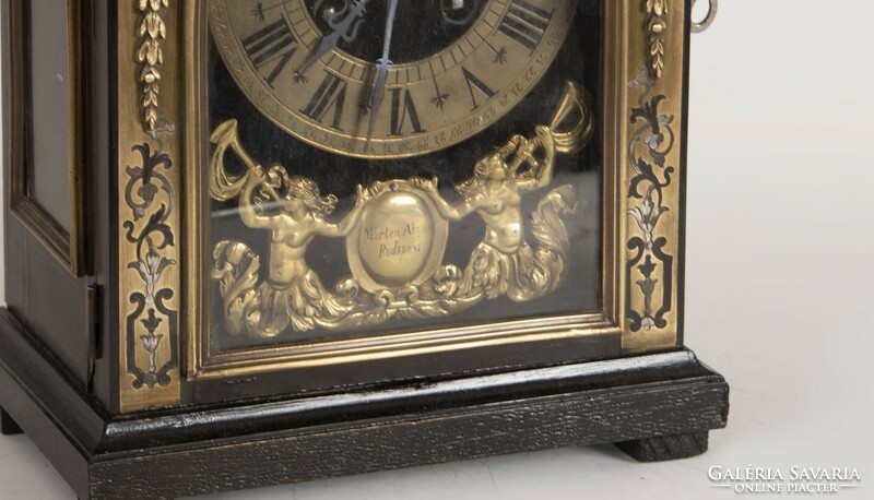 French boulle style table clock