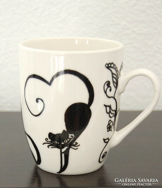 Cats in love - hand painted mug