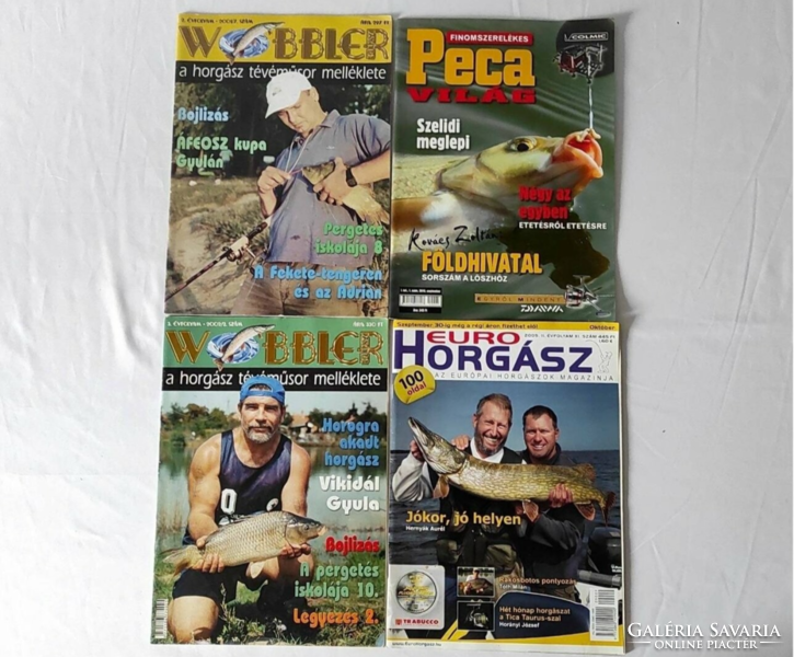 Euro Horgász, Wobler, Peca Magazinok, 4 db.
