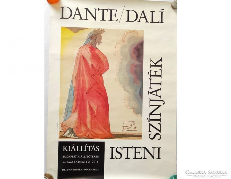 Dante/dali, divine play exhibition poster 1987 59 x 83 cm