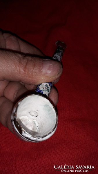 Antik CCCP orosz ZIK porcelán egyenesszárú dísz pipa 13 cm a fej átmérő 2,5 cm a képek szerint