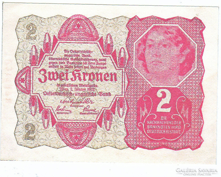 Ausztria 2 korona 1922 REPLIKA