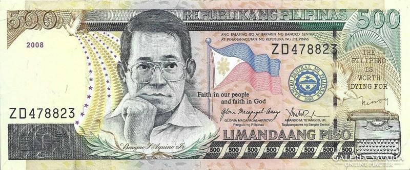 500 peso pesos 2008 Fülöp szigetek