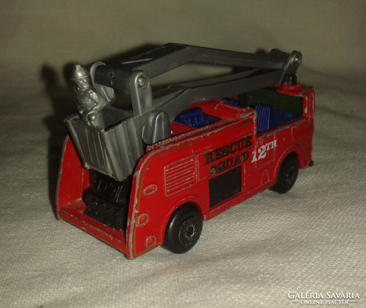 Vintage Matchbox Snorkel Fire Truck '12th Rescue Squad' 1981 modell autó