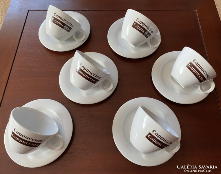 Zsolnay - cappuccino cups 6 x 1.7 dl and 6 small plates