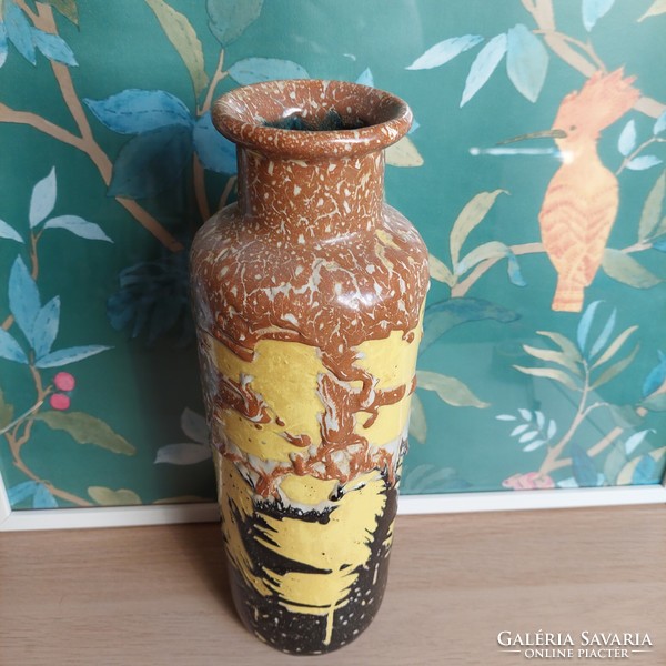 Ingyenes szállítással- Erdélyi István Vintage fat lava kerámia váza