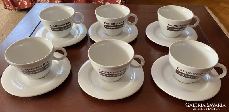 Zsolnay - Cappuccinos csésze 6 x 1,7 dl és 6 db kistányér