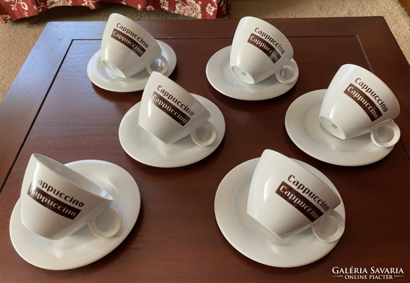 Zsolnay - cappuccino cups 6 x 1.7 dl and 6 small plates