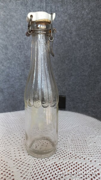 Retro HÜSI üdítős üveg 0,25 l, 23,5 cm, jó állapotban