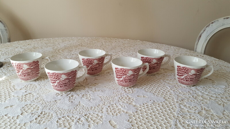English faience grindley tea and coffee cups 6 pcs.