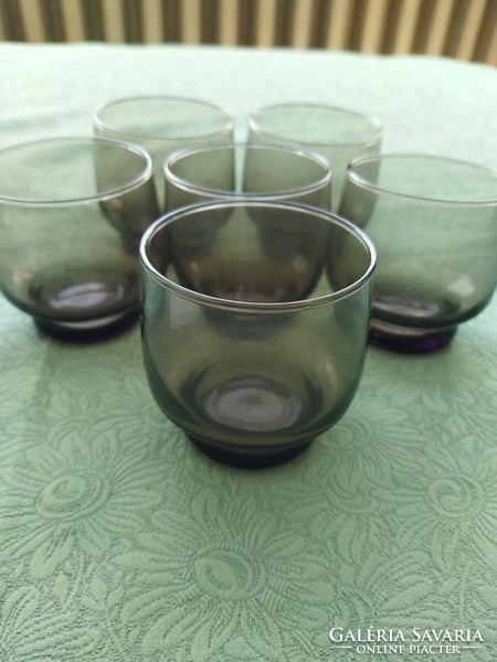 Smoky glass glass set of 6 approx. 1.5-2 Dl