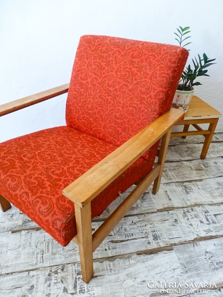 Retro, vintage, mid-century, design red armchair ii.