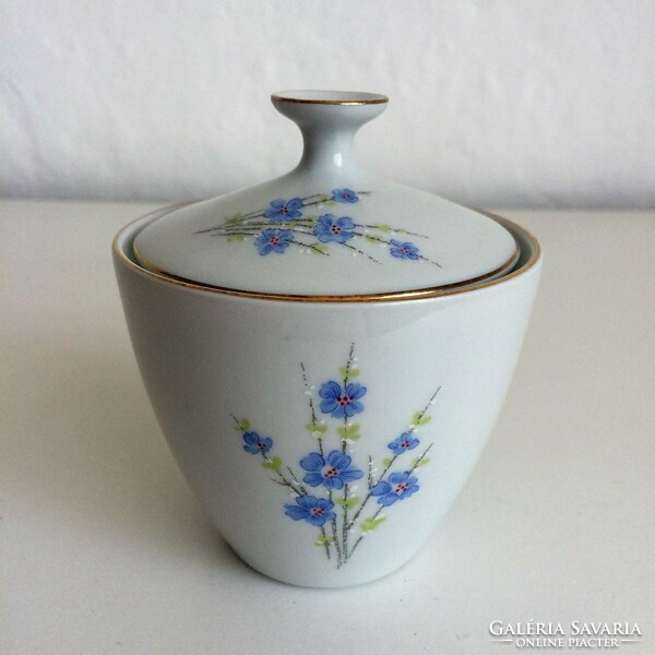 Zeh-Scherzer Germany Kék virágos - Nefelejcses porcelán cukortartó