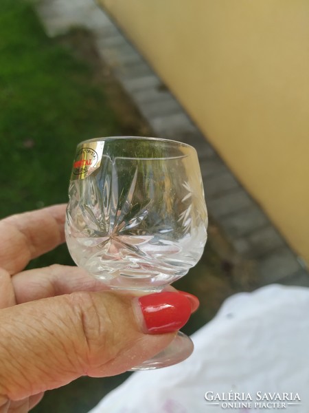 Crystal short drink glass 5 pieces for sale! Polished crystal liqueur glass 5 pieces for sale!