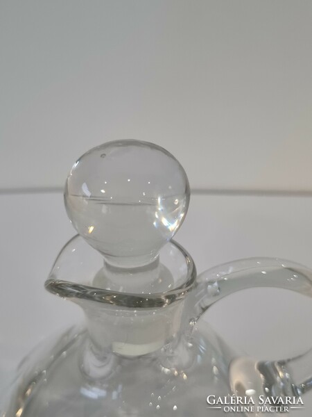 Vintage polished crystal liqueur glass - friedrich glass workshop