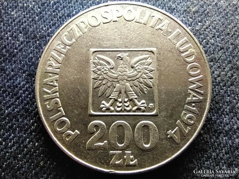 Lengyelország 30 éves a Népköztársaság .625 ezüst 200 Zloty 1974 MW  (id79527)