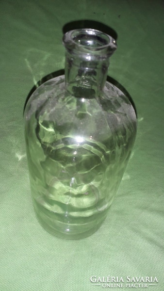 Antik ritka nagy kerek pocakos gyógyszertári üveg palack 0,5 literes gyűjtőknek a képek szerint