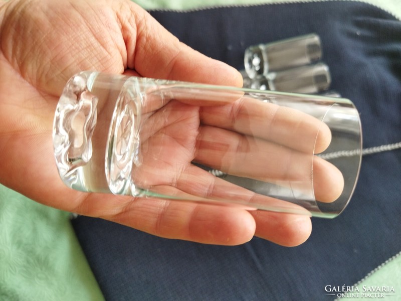 6 db üvegpohár (csőüveg) kb 0,75 dl