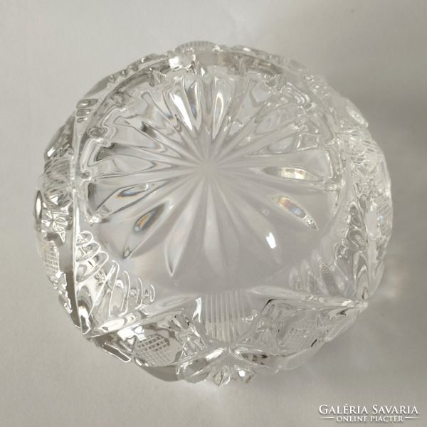 Thick large lead crystal ashtray