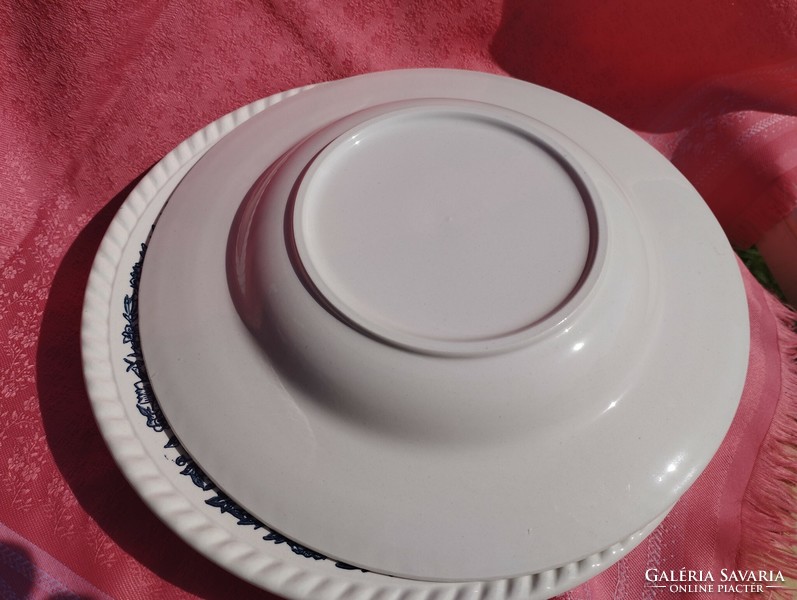 Gyönyörű angol porcelán, 4 mély , 4 nagy lapos tányér
