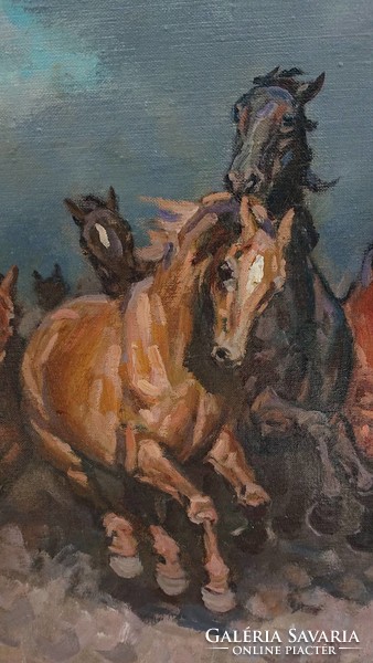 János Viski: galloping horses (coming storm)