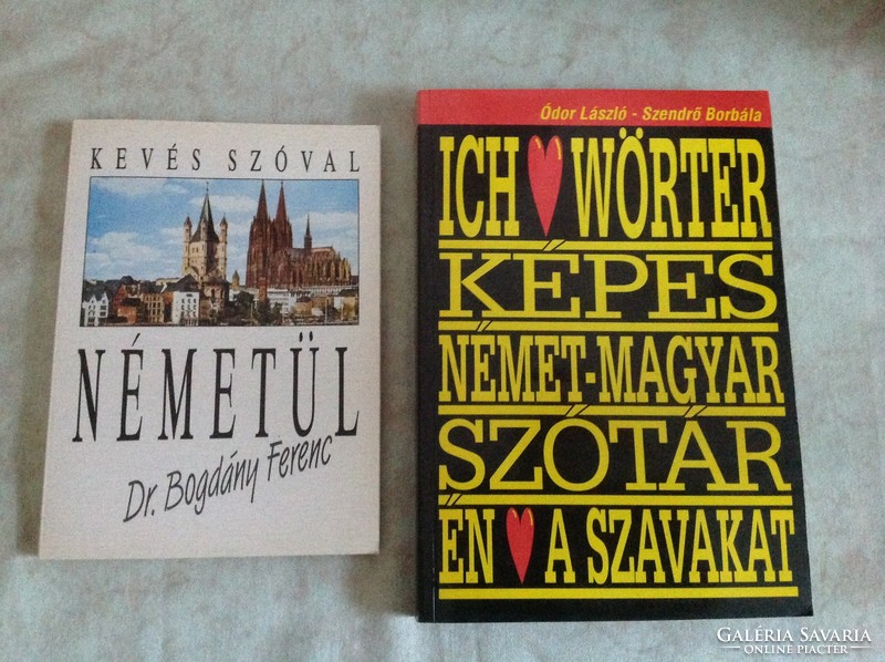 Competent German-Hungarian dictionary and 2 books in German with few words (120)