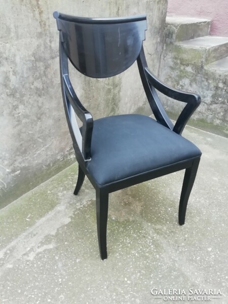 Pietro Costantini fekete lakk olasz design karfás szék