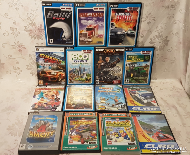 1 Ft-ról! 15 db régi, működőképes PC CD ROM számítógépes játékok