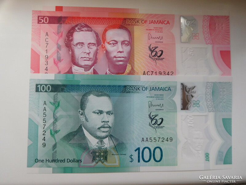 Jamaica 50+100 dollár 2023 UNC Polimer ÚJ!