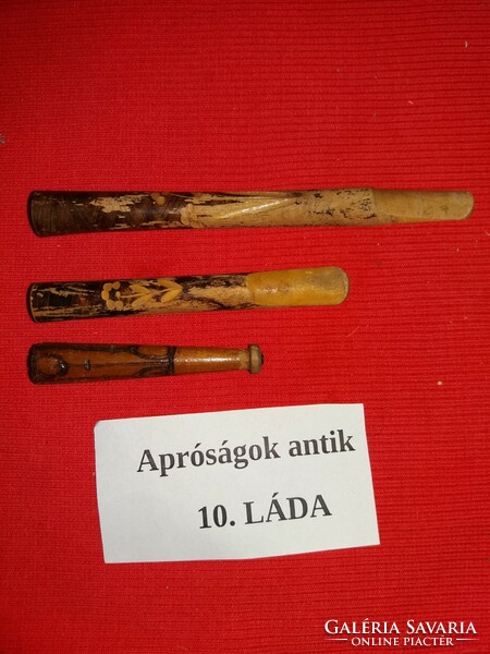 A collection of old wooden cigarette butts also in good condition Hajdúszoboszló Sofia. According to the pictures