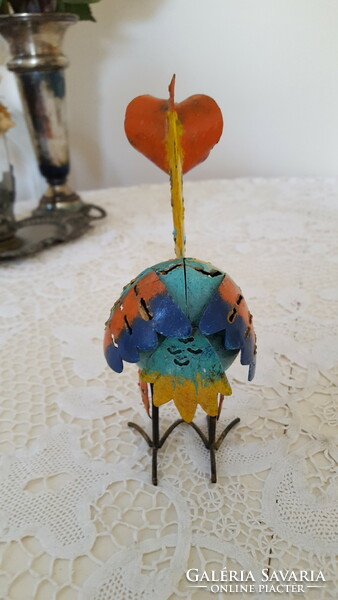 "Stevie Birds" színes fém madár 18cm.