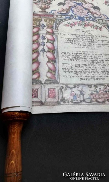 Judaica Judaica Book of Esther Torah scroll 4 meters + original protective box Jewish religion