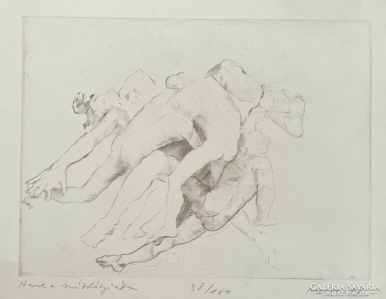 Melocco Miklós (1935 - ) EREDETI 46x62 cm szitanyomata