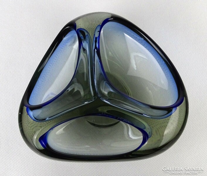 1O206 Carlo Moretti muránói művészi üveg hamutál 15.5 cm