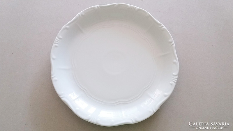 Old porcelain white round bowl vintage cake serving large plate 29.5 Cm