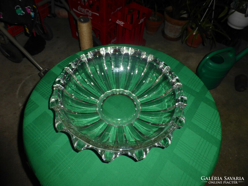 A huge, heavy crystal bowl