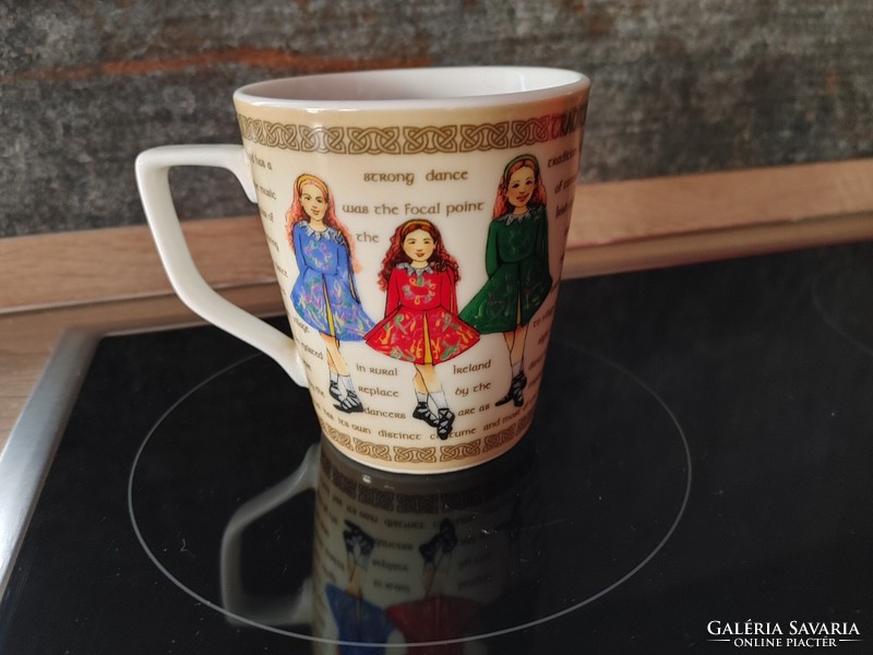 Ireland tap dancing little girls mug - original Irish rarity