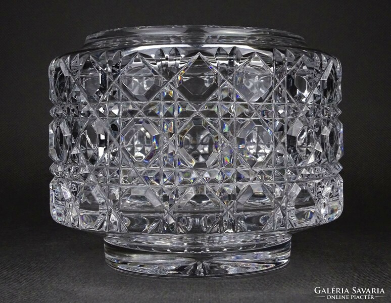 1O225 Baccarat csiszolt francia kristály váza 12 x 15 cm