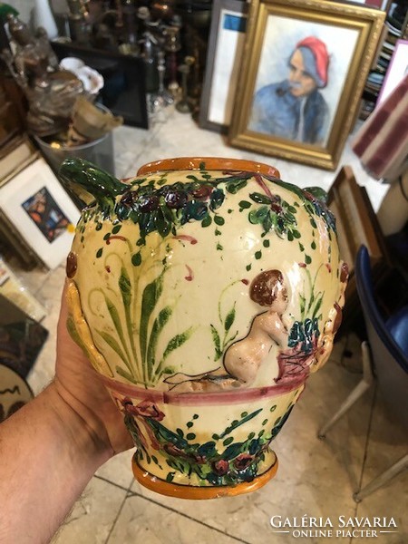 Secession ceramic bowl, vase, height 24 cm.