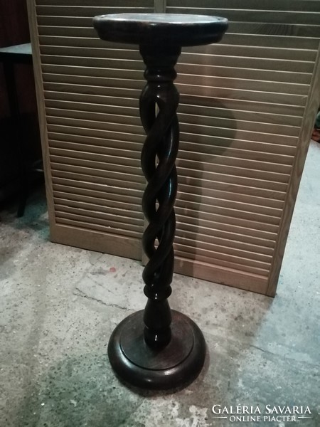 Régi fa posztamens, virágtartó